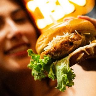 customer reviewing the best chicken in Tucson